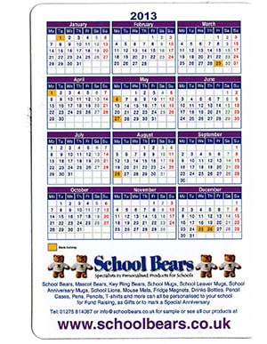 school calendar magnets