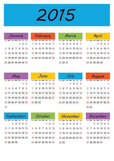 School Calendar Magnets