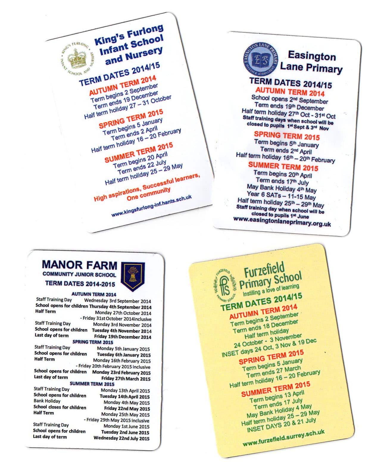 Term Dates Fridge Magnets Term Dates Fridge Magnets