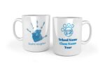 Individual hand print on a mug