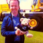 Paul Hudson with Toynton School Bear