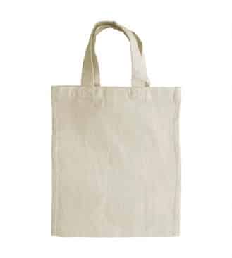 Plain short handle tote bag