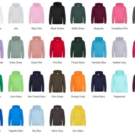 School Leaver Hoodie colours