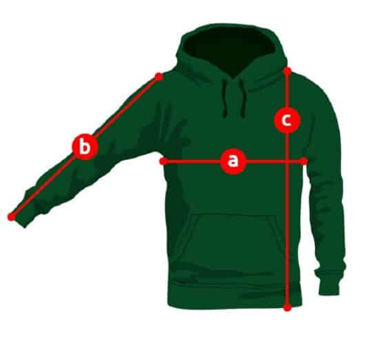 leavers hoodies measurements