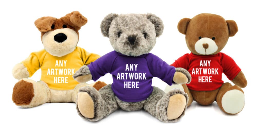 coloured t-shirt teddies