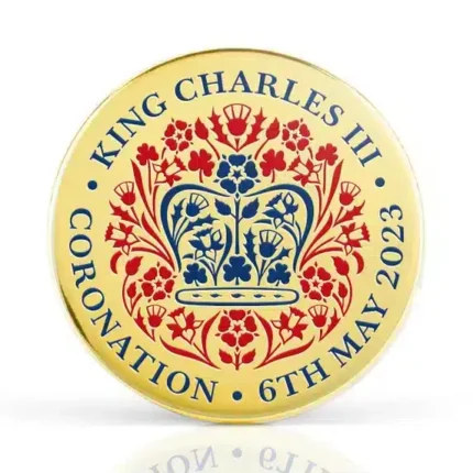 King Charles Coronation Pin Badge
