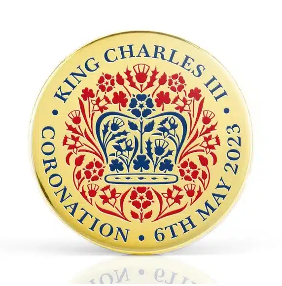 King Charles Coronation Pin Badge