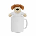 dog teddy in mug