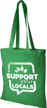 Madras tote bag green