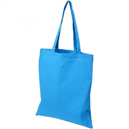 madras blue tote bag