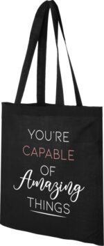 black madras tote bag