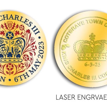coronation bespoke coin engraved reverse.