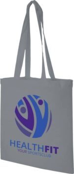 grey madras tote bag