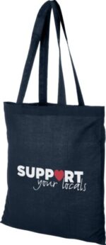 navy blue madras tote bag