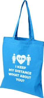 process blue madras tote bag