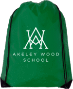 oriole drawstring green bag