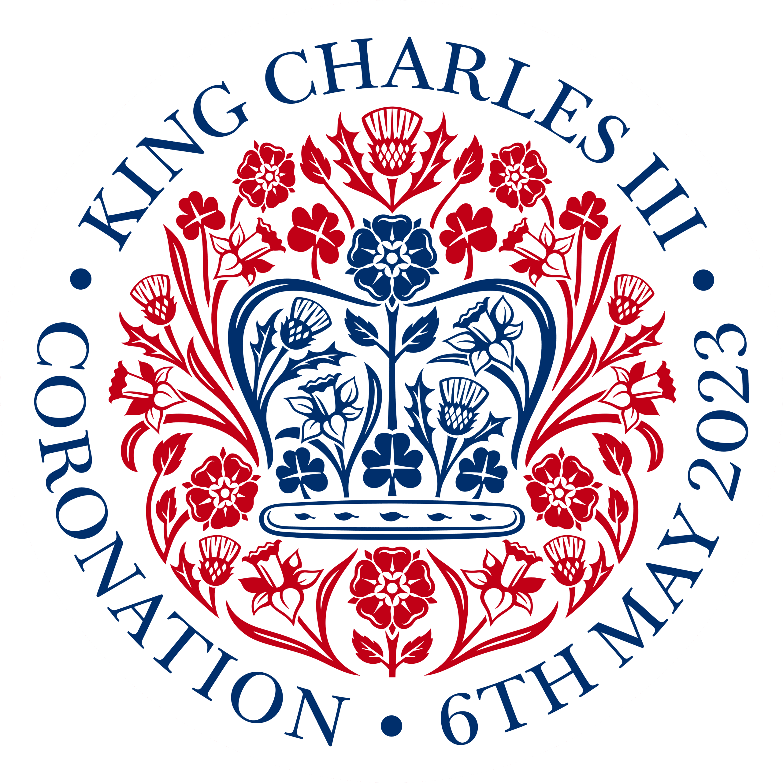 Coronation 2023 Red-Blue Coronation bespoke logo