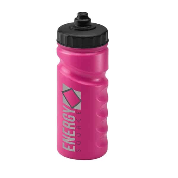 pink-water-bottle-black-valve-lid 500ml sports bottle with valve top