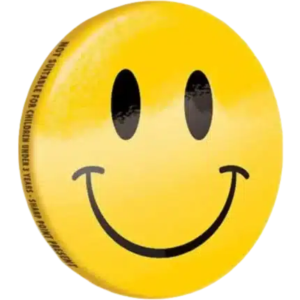 38mm button badge with smiling face