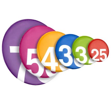 button badge group of sizes