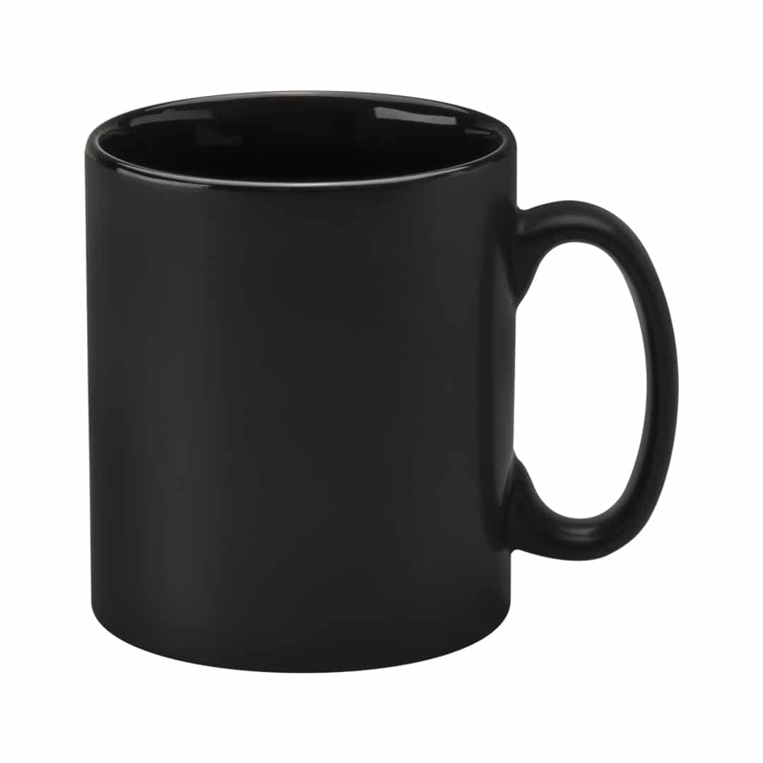 Matt-Black-Unbranded Branded Matt Black Mug - Image 1